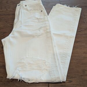 American Eagle Outfitters White Straight Leg Jeans